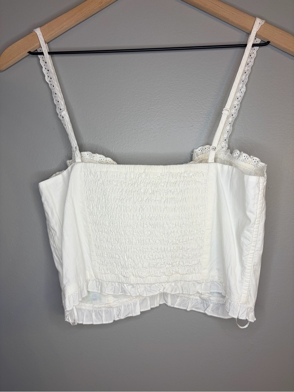 *NWT* Altar’d State Women’s White & Blue Embroidered Eyelet Bustier Top, Medium - Picture 6 of 12
